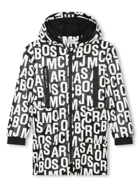 Marc Jacobs Kids logo-print hooded raincoat