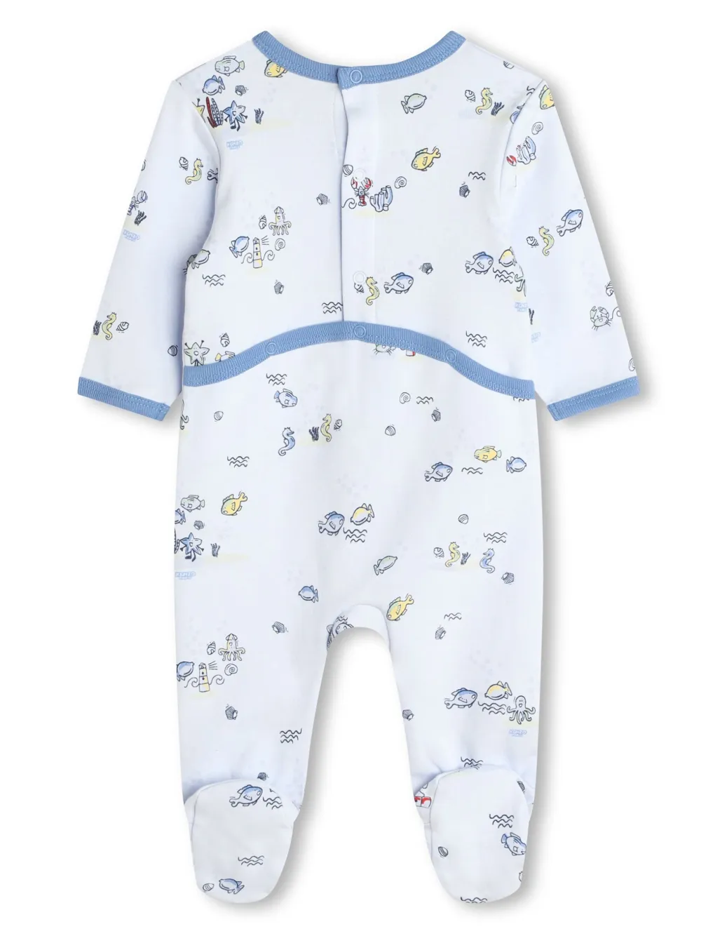 Shop Kenzo Graphic-print Organic Cotton Babygrow Set In White