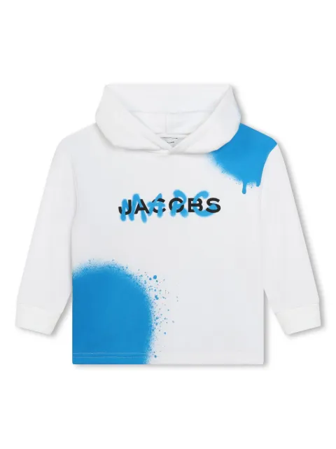 Marc Jacobs Kids logo-print spray-paint hoodie