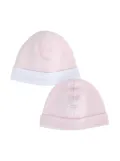 Givenchy Kids 4G-print cotton beanie (set of two) - Pink