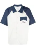RHUDE two-tone cotton shirt - White