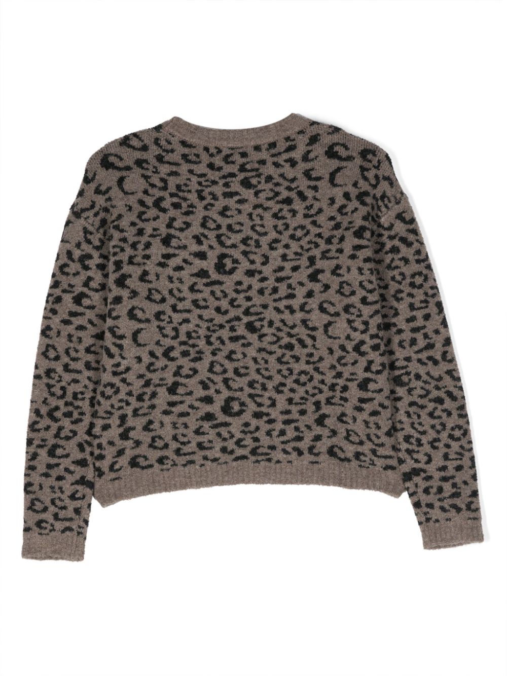 TOCOTO VINTAGE KIDS leopard-intarsia jumper - Bruin