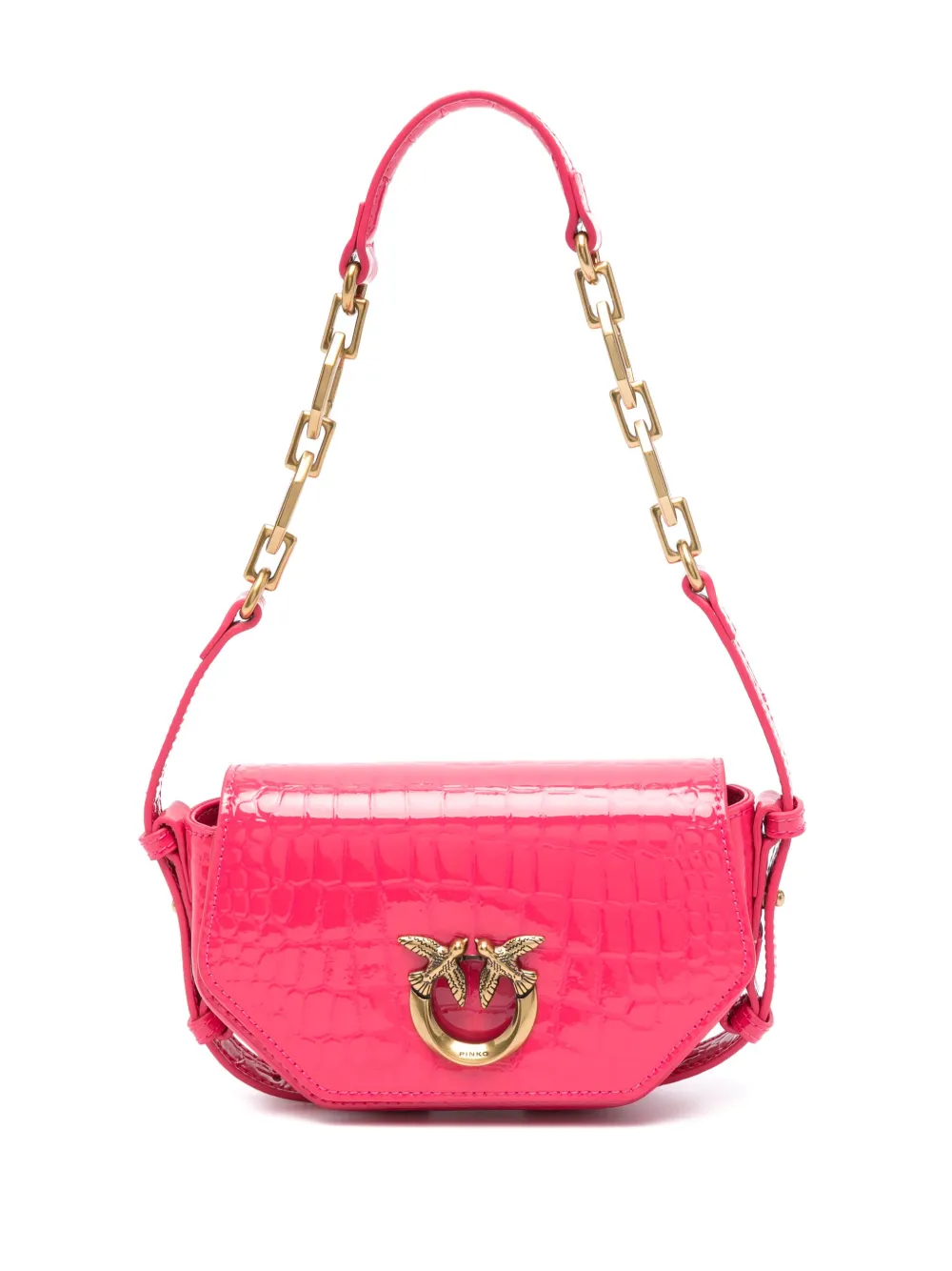 PINKO Baby Love leren schoudertas Roze