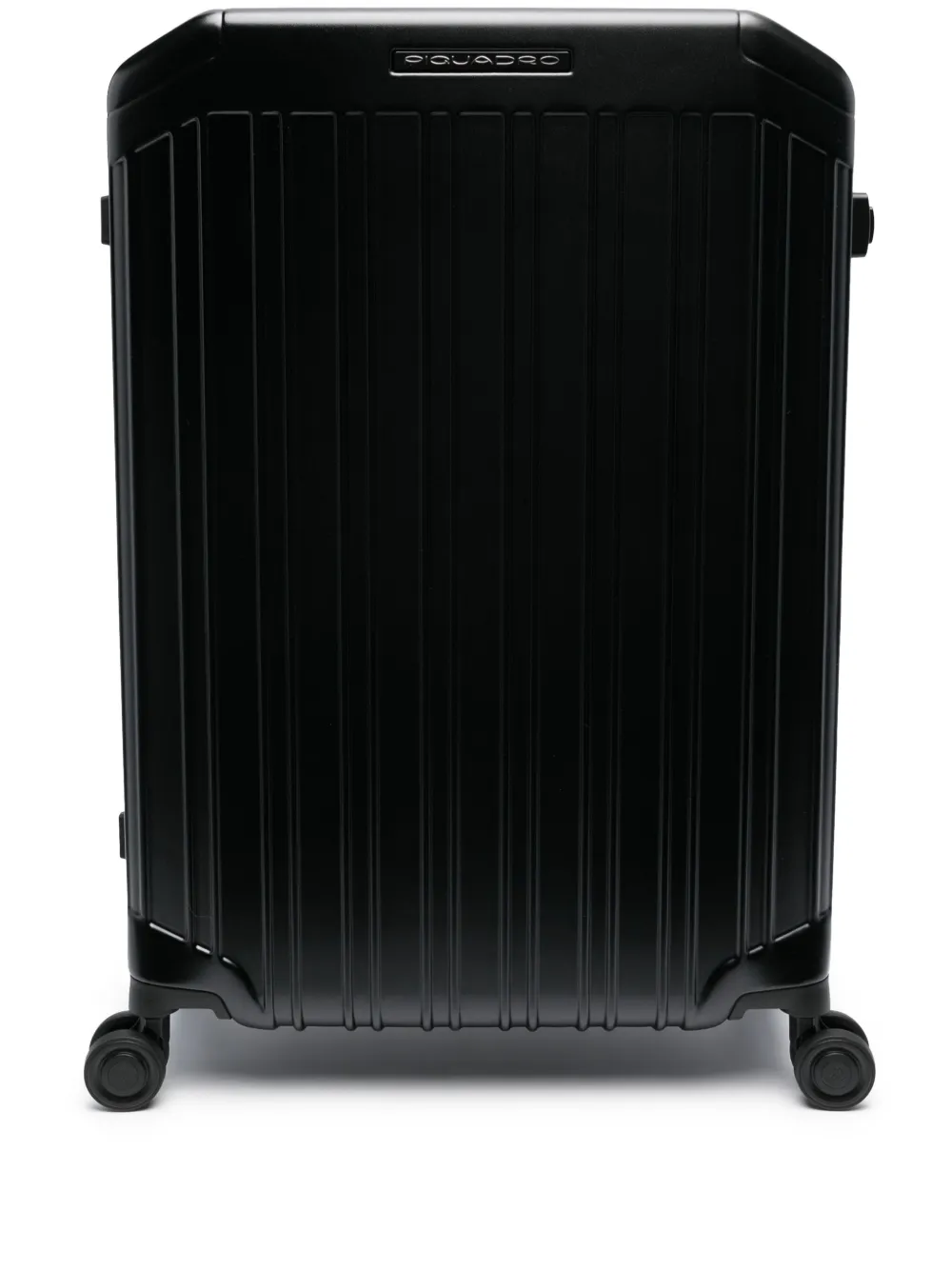 Piquadro Logo-lettering Zip-up Luggage In Black