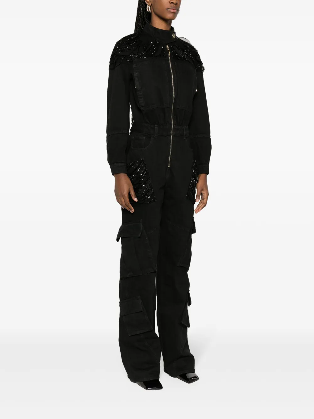 Elisabetta franchi denim store jumpsuit