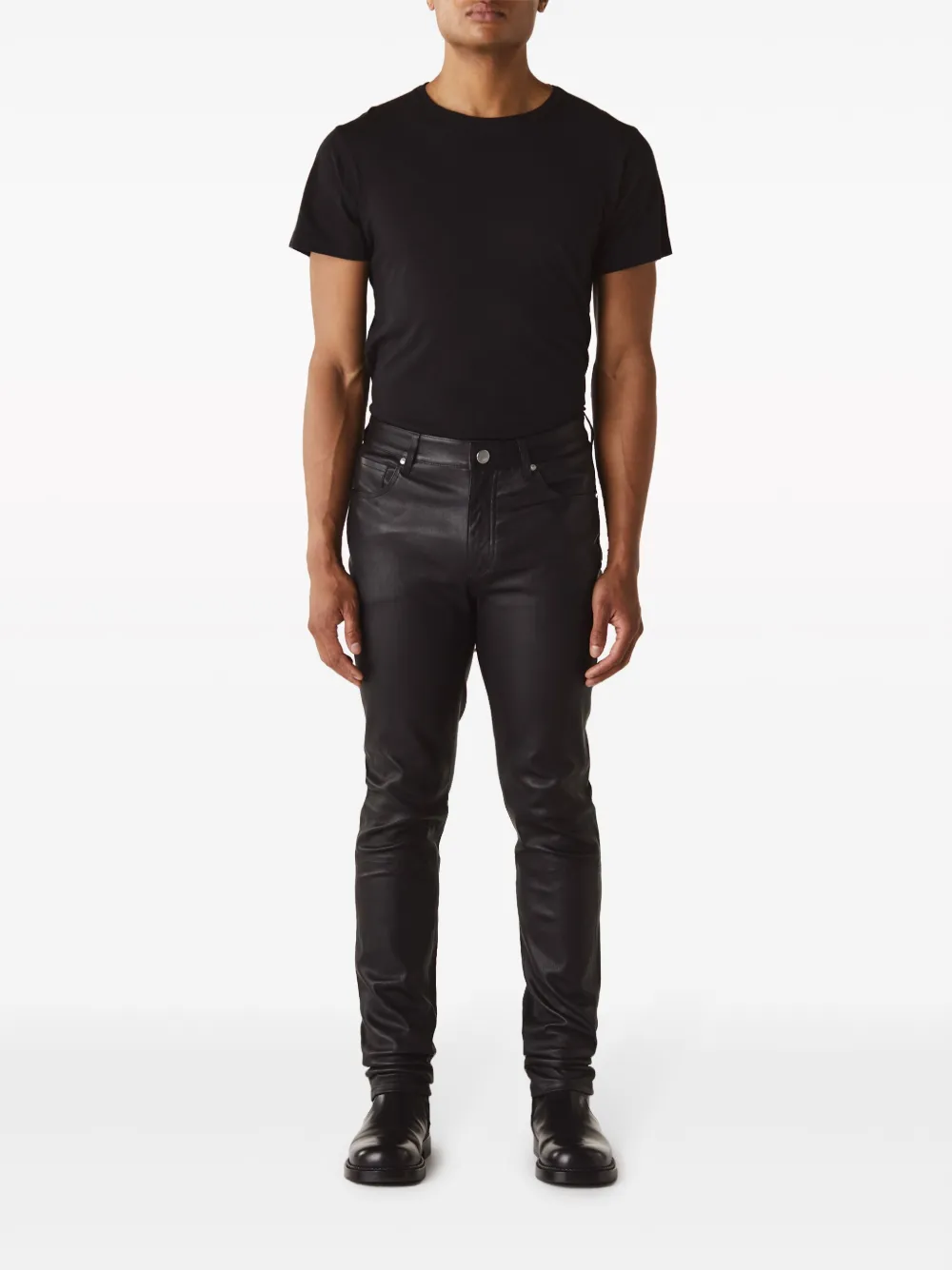 MONFRÈRE Leren broek - Zwart
