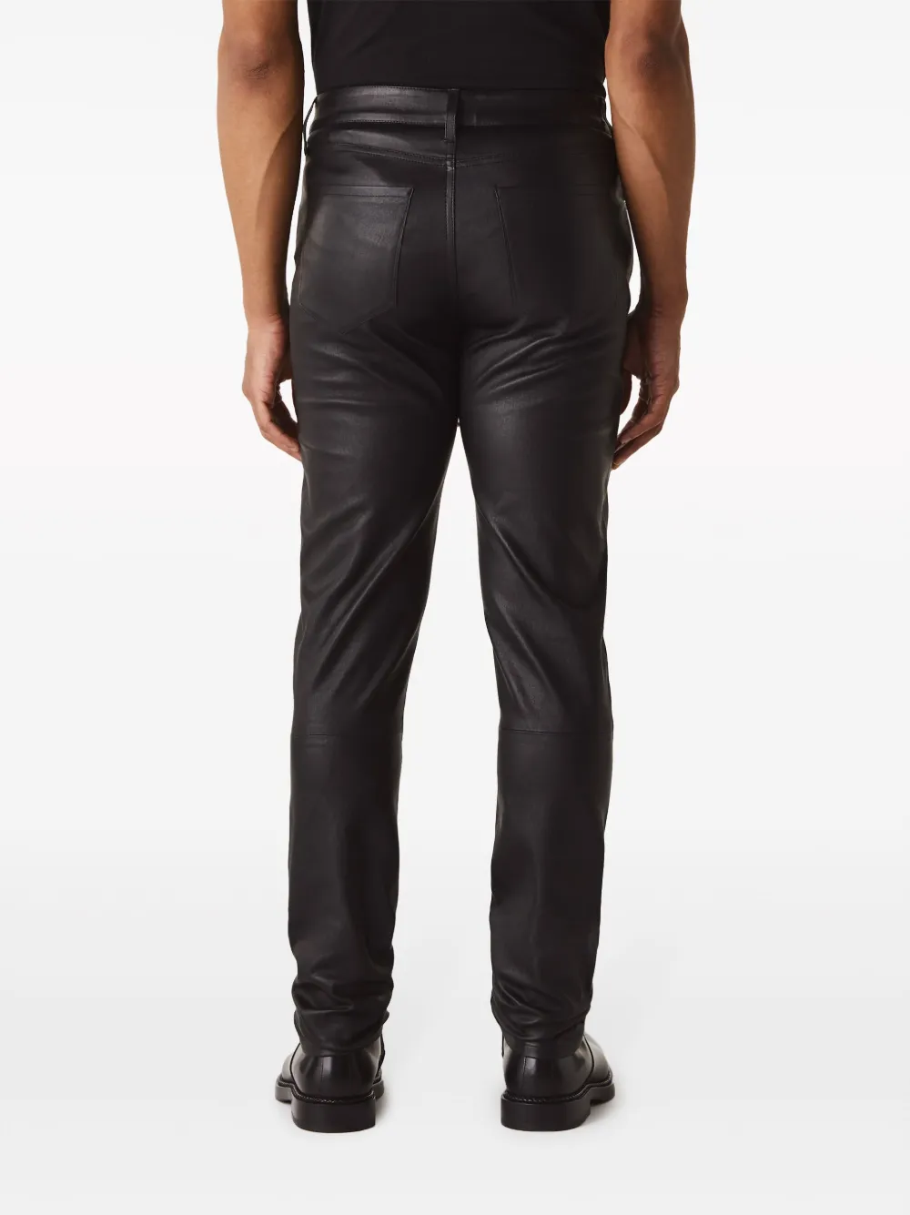 Monfrere Greyson Noir Leather Trousers In Black