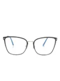 TOM FORD Eyewear metal cat eye-frame glasses - Black