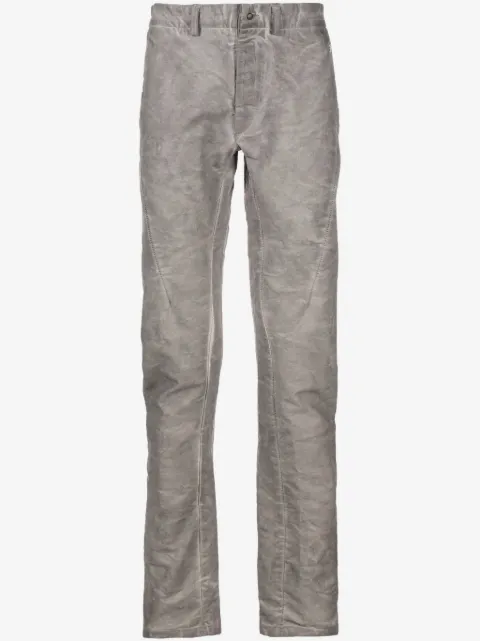 Isaac Sellam Experience logo-plaque crease-effect tapered trousers