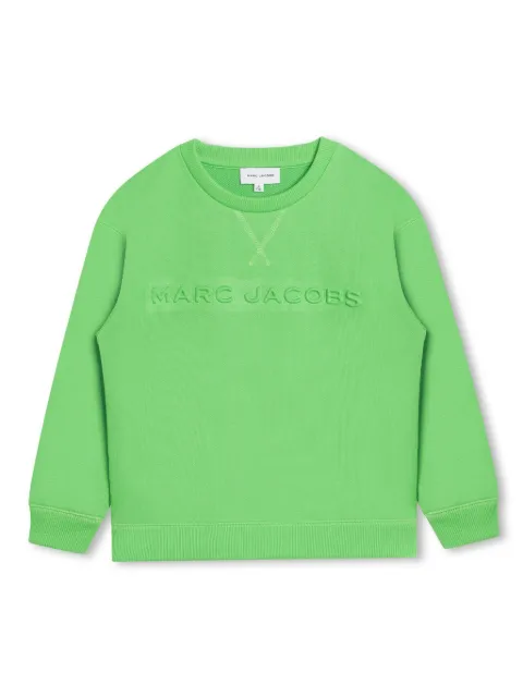 Marc Jacobs Kids logo-debossed crew-neck sweatshirt 