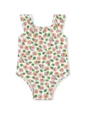 Kenzo Kids floral-print swimsuit - White