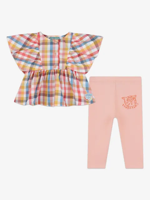Kenzo Kids cotton leggings and blouse set
