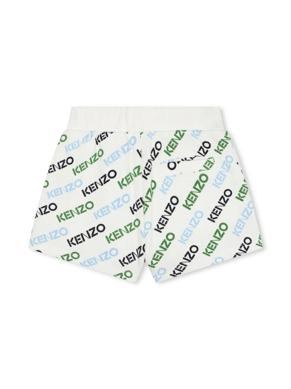 Image 2 of Kenzo Kids logo-print cotton track shorts