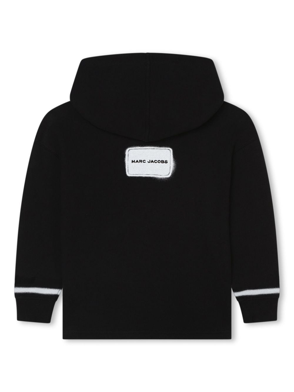 Shop Marc Jacobs Spray-paint Cotton Hoodie In Black