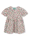 Kenzo Kids floral-motif flared dress - White