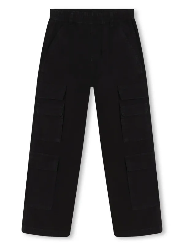Marc Jacobs Kids logo-patch Cargo Trousers | Black | FARFETCH CA