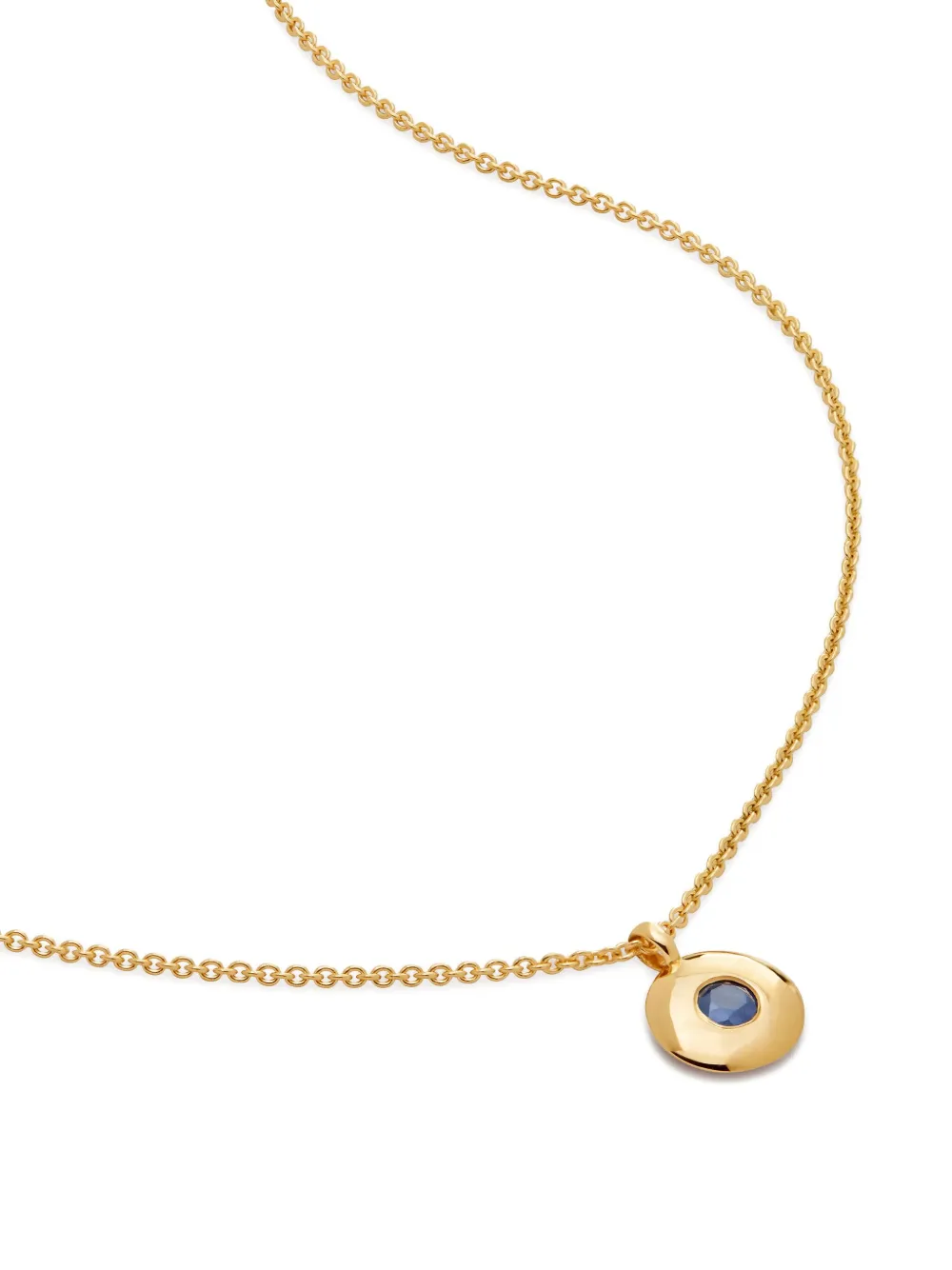 Monica Vinader Round-pendant Necklaces In Brown