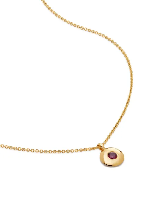 Monica Vinader collar con dije redondo y detalles de cristal