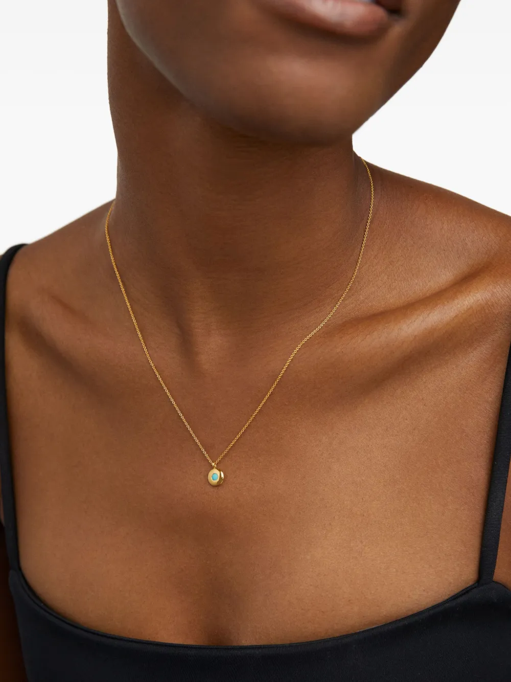 Monica Vinader December Birthstone necklace - Goud