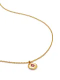 Monica Vinader 18kt recycled gold vermeil Birthstone ruby pendant necklace