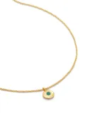 Monica Vinader 18kt recycled gold vermeil Birthstone emerald pendant necklace