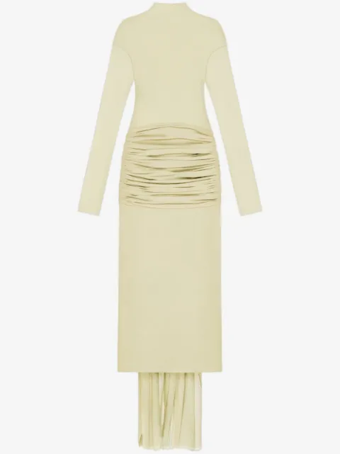 Givenchy vestido de seda largo con diseño fruncido