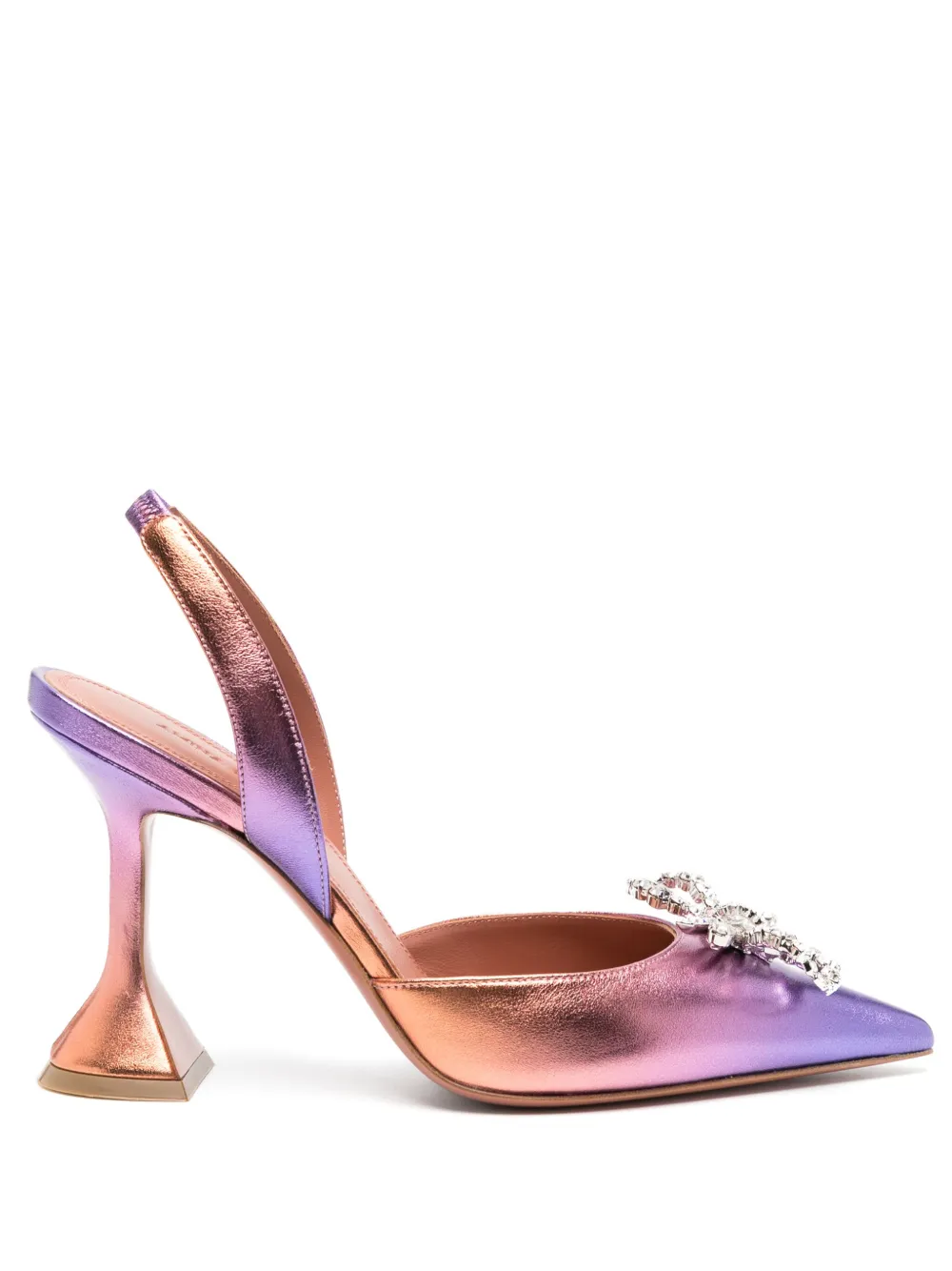 Amina Muaddi Rosie 90mm sling back pumps Orange