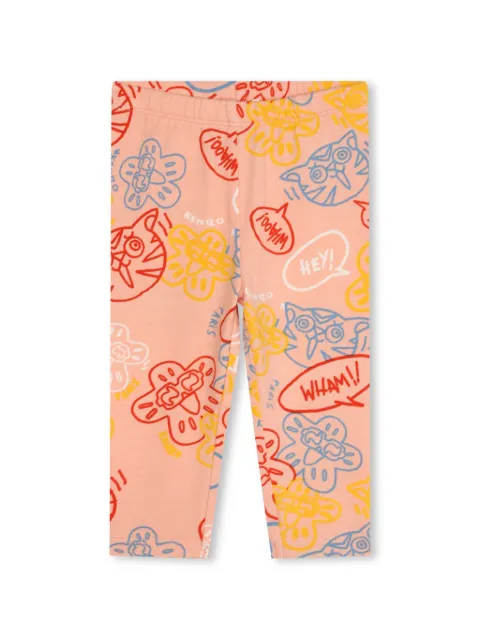 Kenzo Kids graphic-print cotton leggings