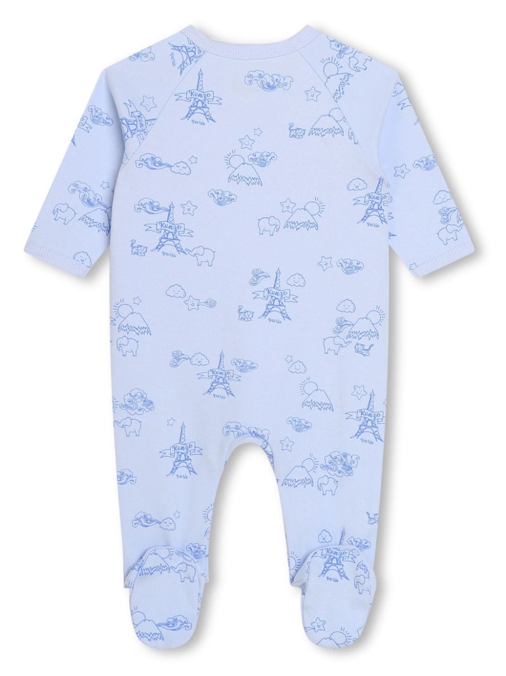 Shop Kenzo Logo-print Babygrow Set (set Of Two) In Blue