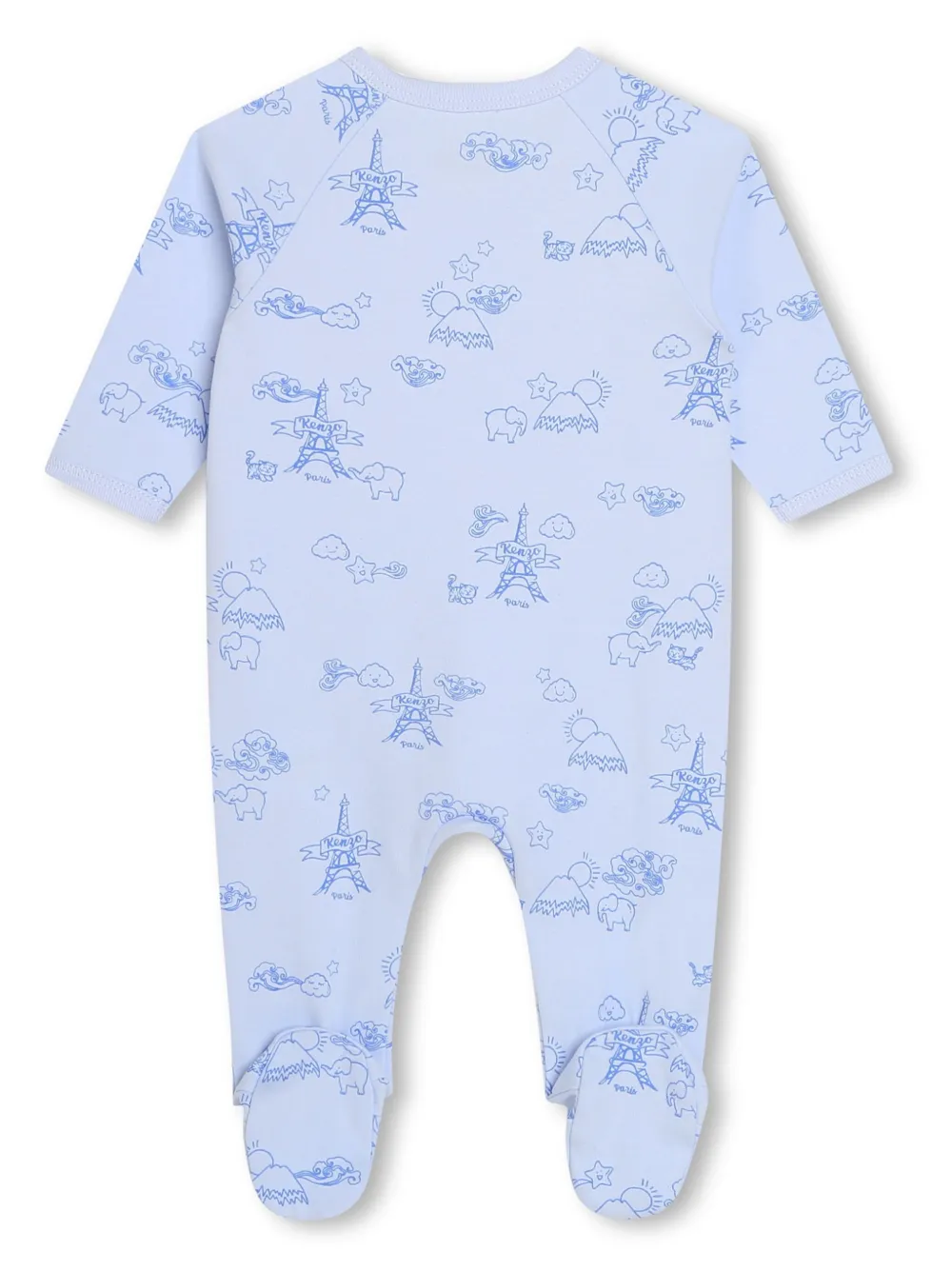 Shop Kenzo Logo-print Babygrow Set (set Of Two) In Blue