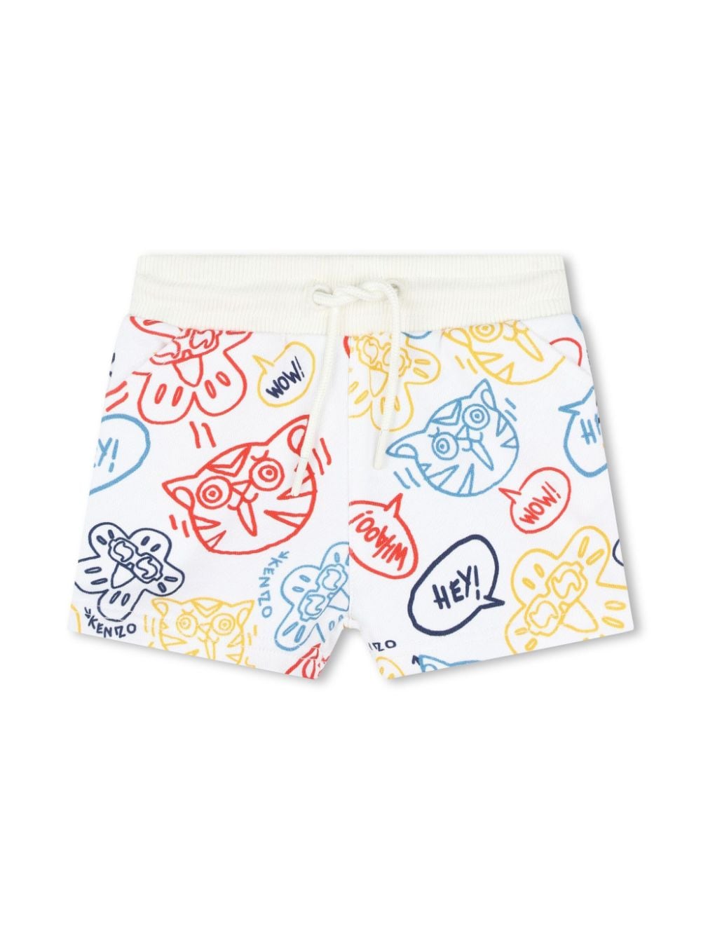 Shop Kenzo Logo-print Organic Cotton Shorts Set In White