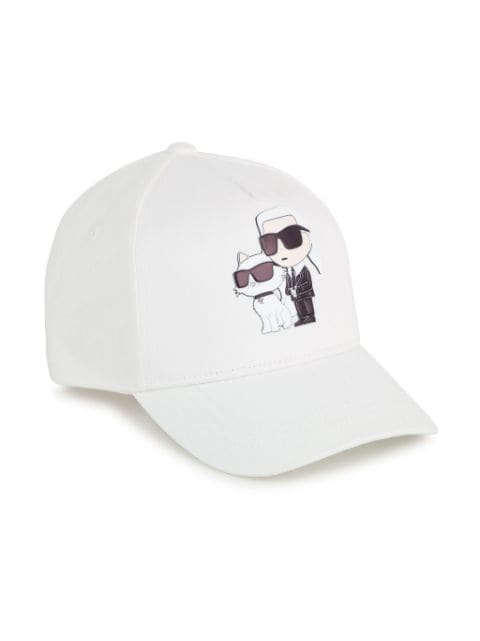 Karl Lagerfeld Kids logo-patch cotton cap