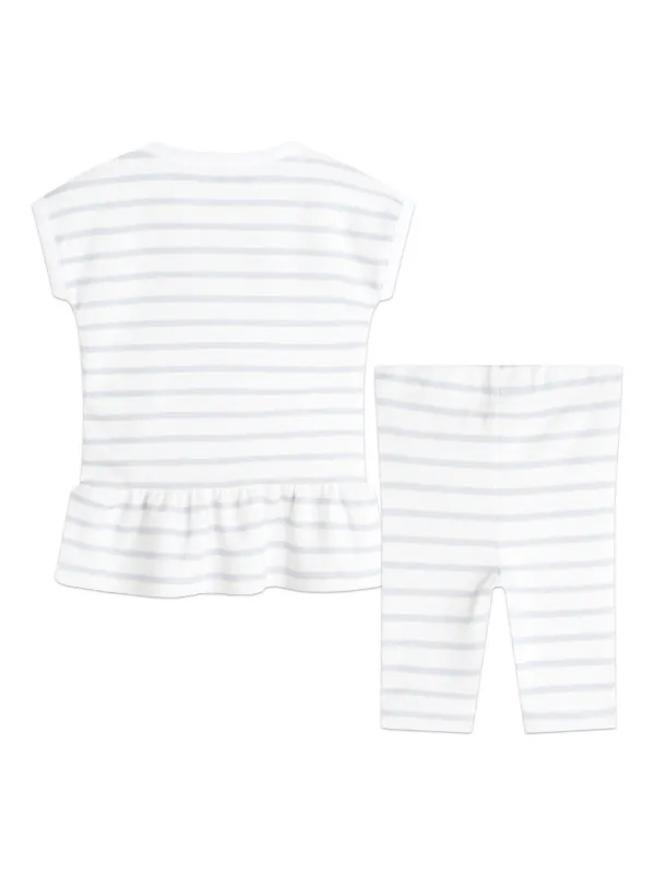 blue and white stripe sleeveless cotton poplin kenzo dress Pomander Place Navy Cotton Poplin Kenzo Dress Navy / XL