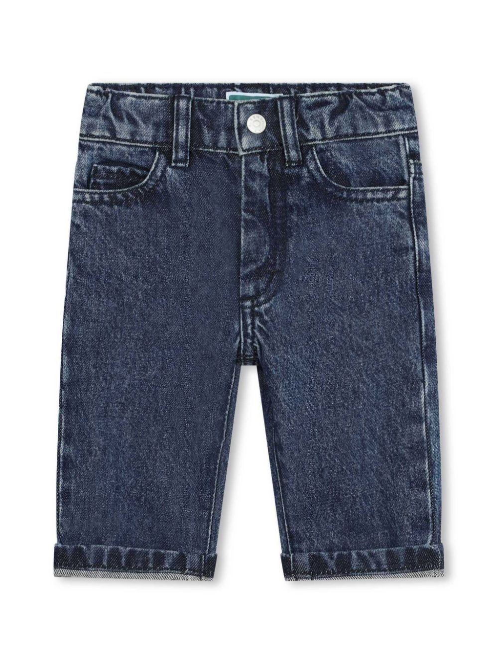 Kenzo Babies' Logo-patch Cotton Jeans In Blue