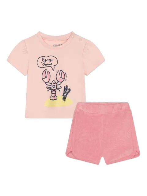 Kenzo Kids graphic-print cotton T-shirt and shorts set