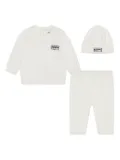 Kenzo Kids logo-embroidered knitted set (set of three) - Neutrals