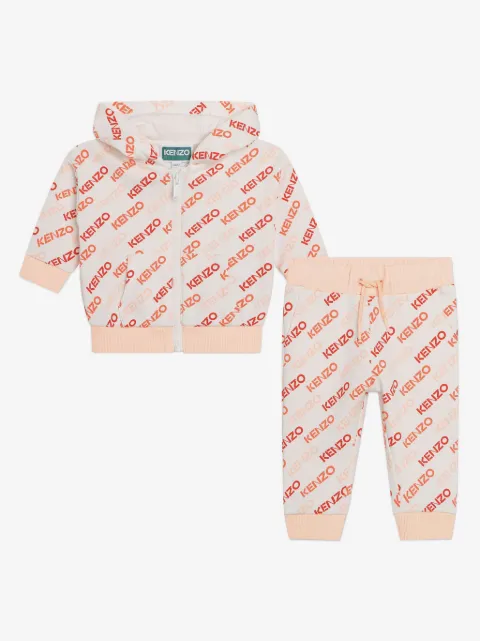 Kenzo Kids logo-print cotton tracksuit set