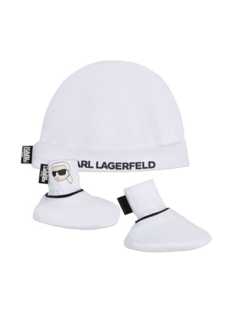 Karl Lagerfeld Kids ensemble bonnets-chaussons à logo