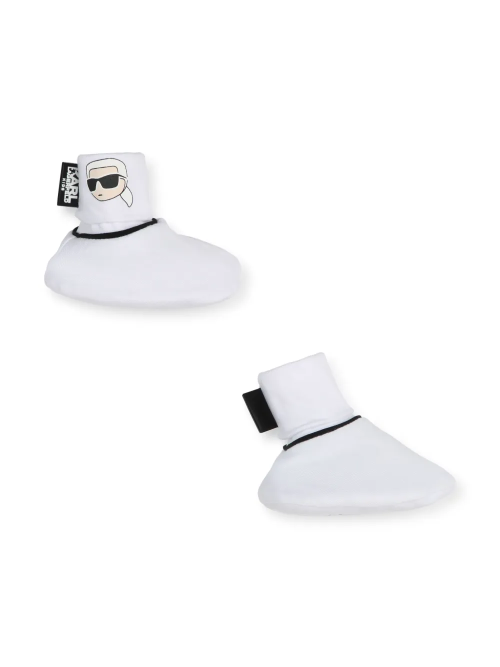 Karl Lagerfeld K/ikonik Beanie (set Of Two) In White