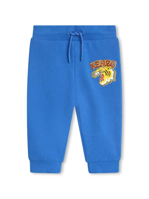 Kenzo Kids logo-print cotton tracksuit bottoms