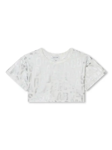 Marc Jacobs Kids logo-print cropped T-shirt
