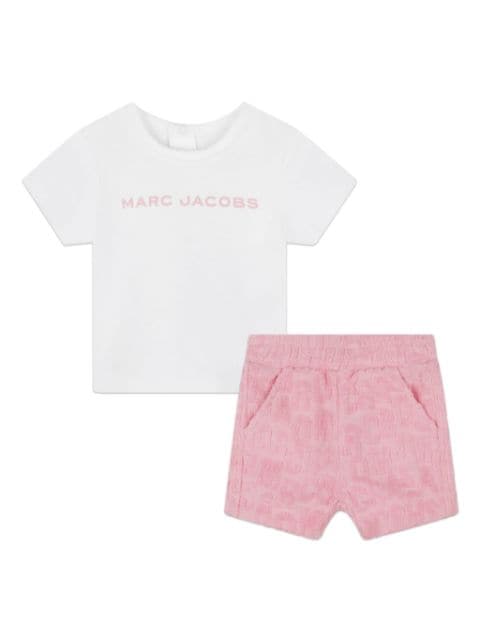Marc Jacobs Kids logo-print cotton-blend shorts set