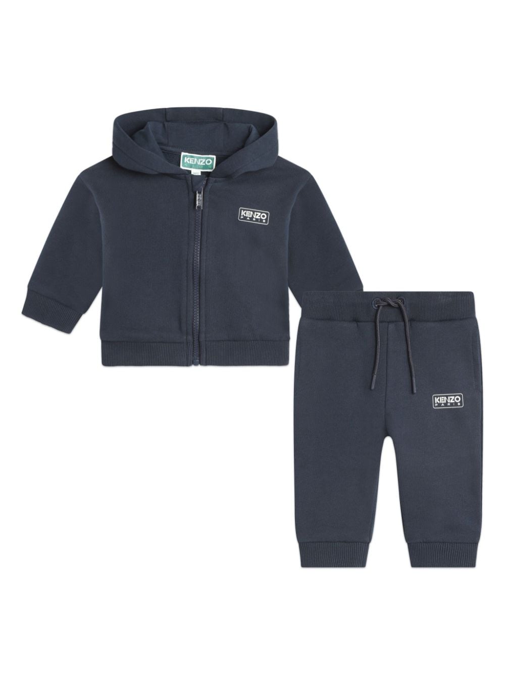 Kenzo Babies' Logo-print Cotton Tracksuit In Blue