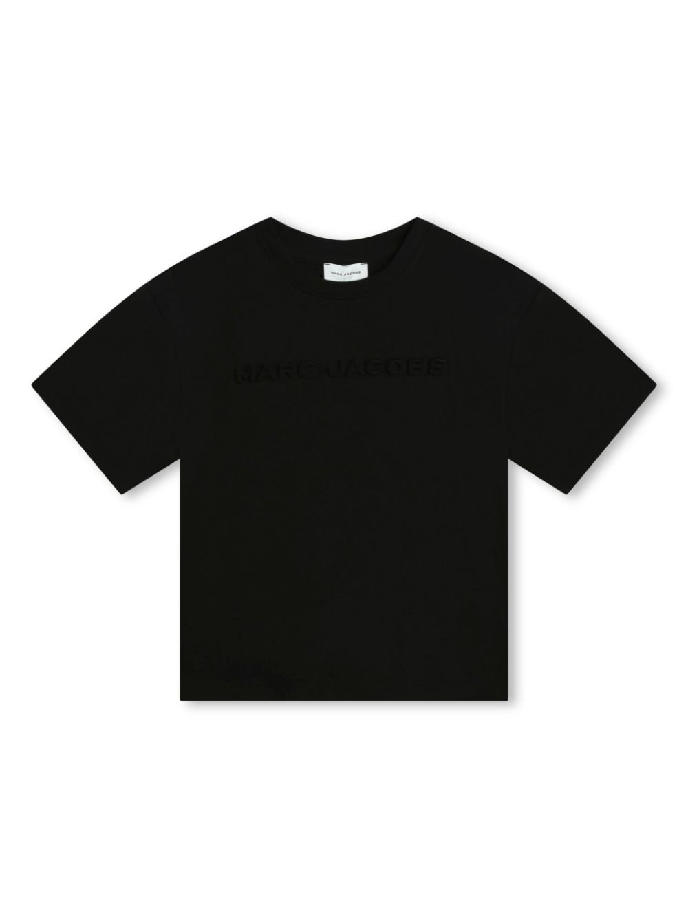 Marc Jacobs Kids Katoenen T-shirt met ronde hals Zwart