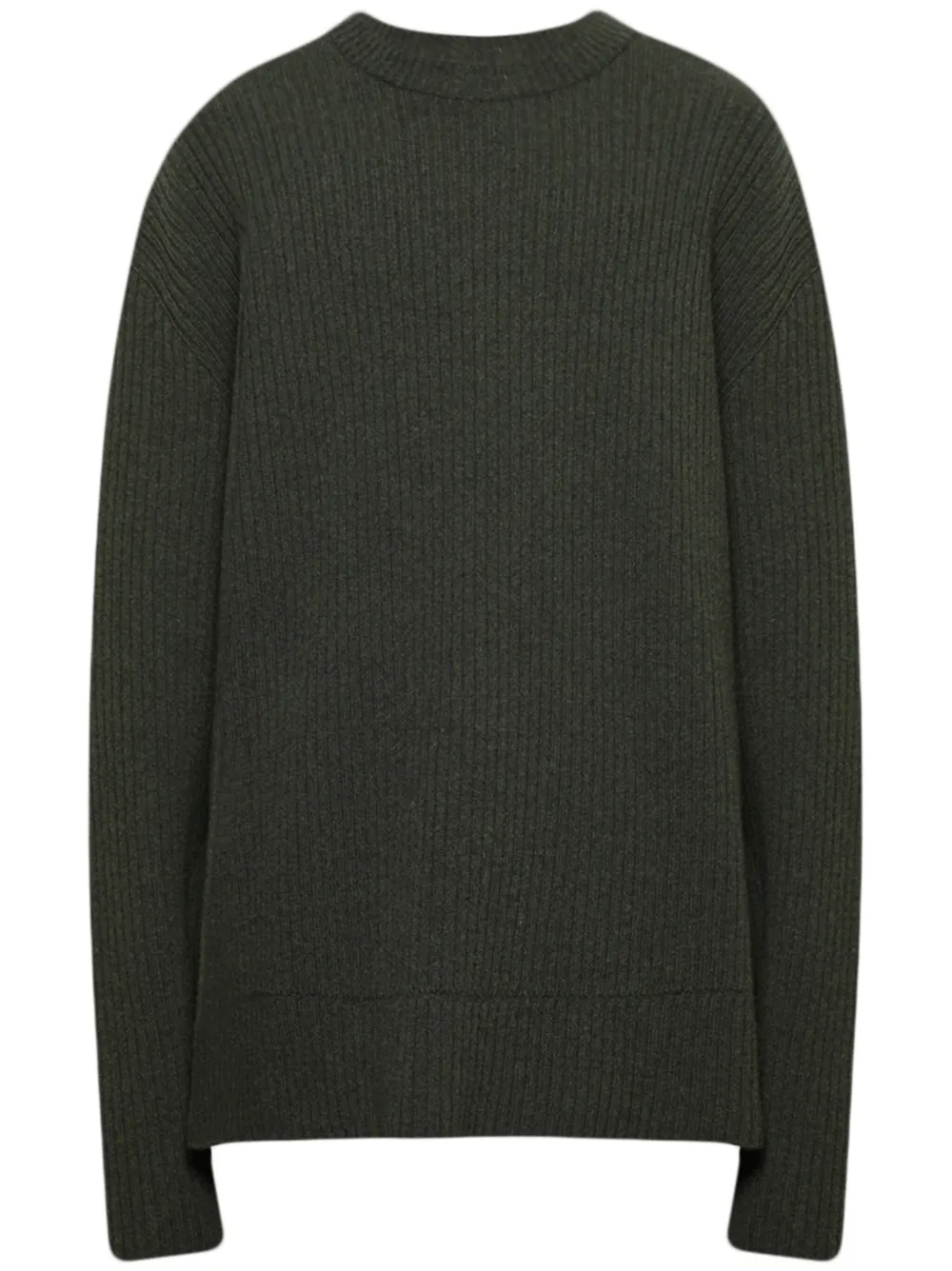 Givenchy Ribgebreide trui met verlaagde schouders Groen