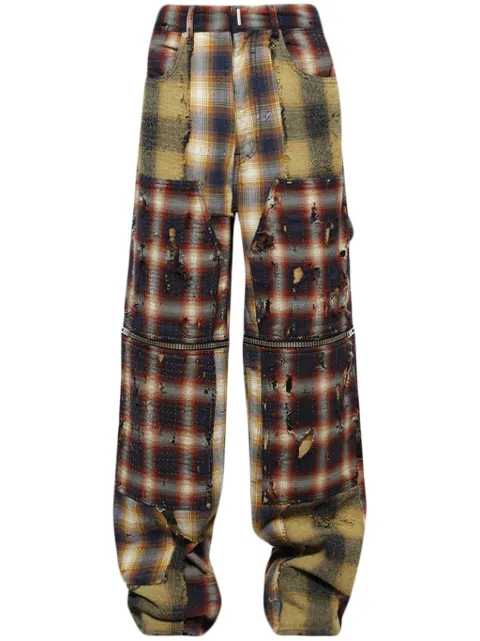 Givenchy Carpenter-Jeans mit karierten Einsätzen