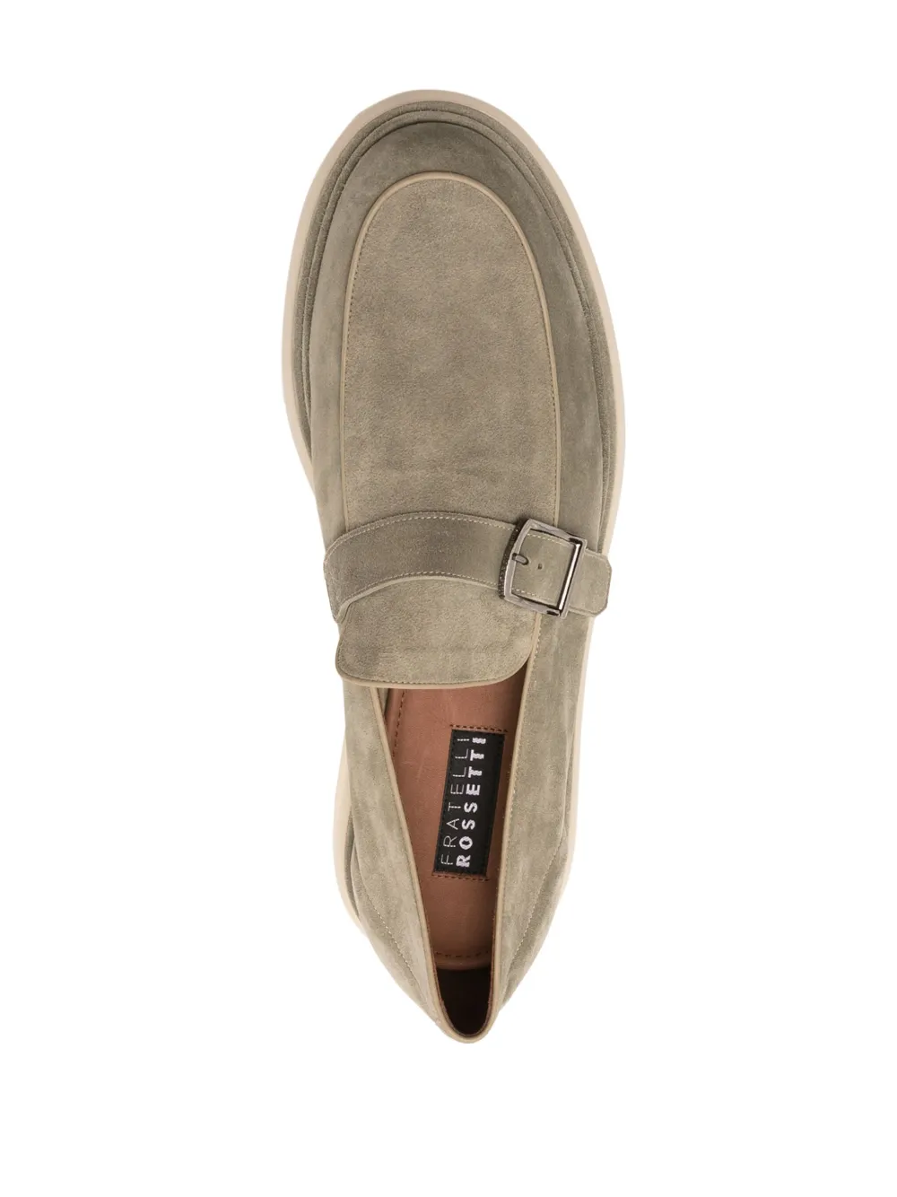 Fratelli Rossetti Suède loafers met gesp Groen