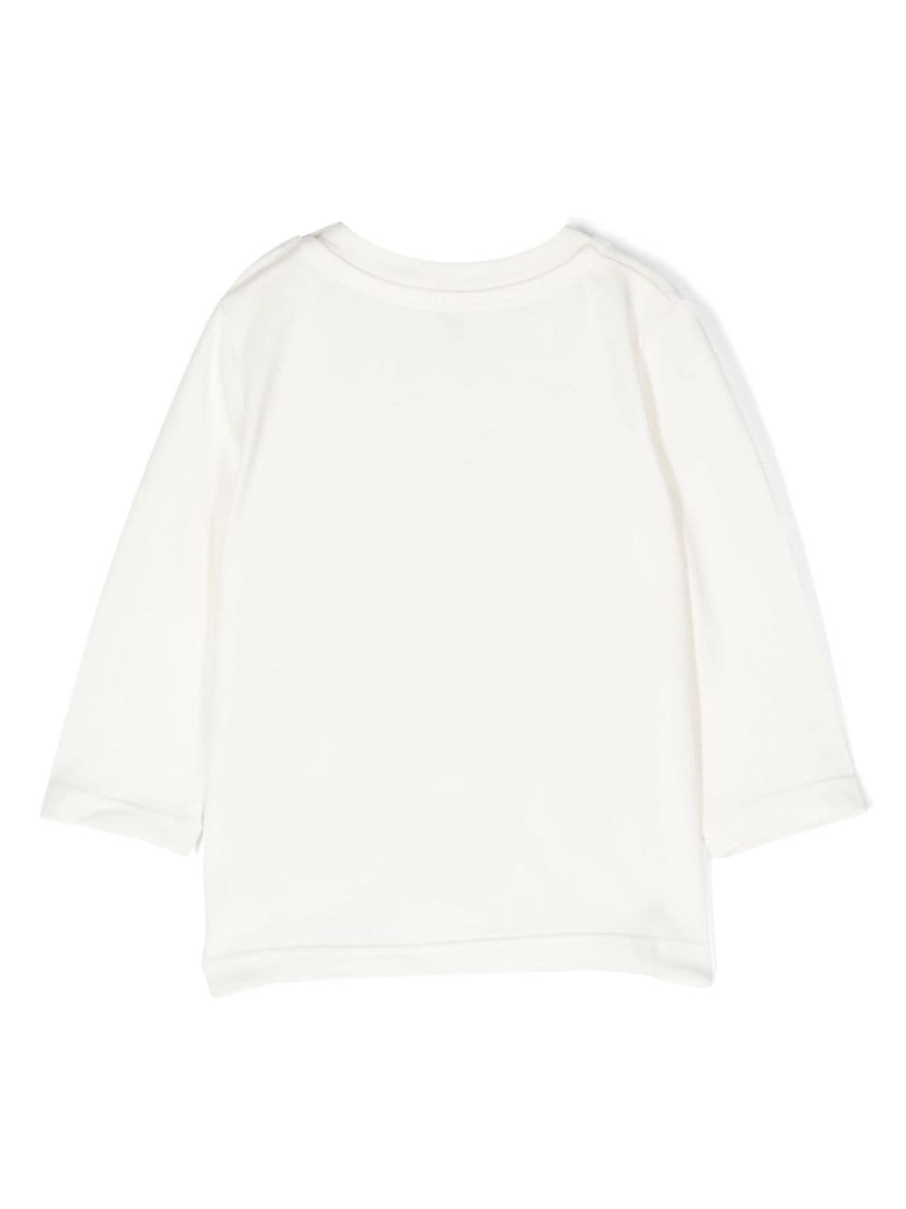 Shop Le Bebé Enfant Bear-print Crew-neck Sweatshirt In White