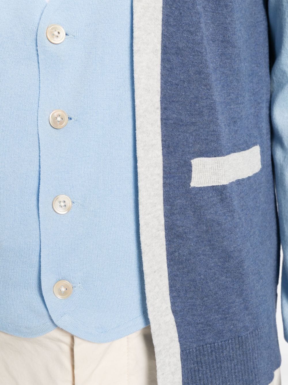 Shop Private Stock The Harold Colour-block Cardigan In Blue