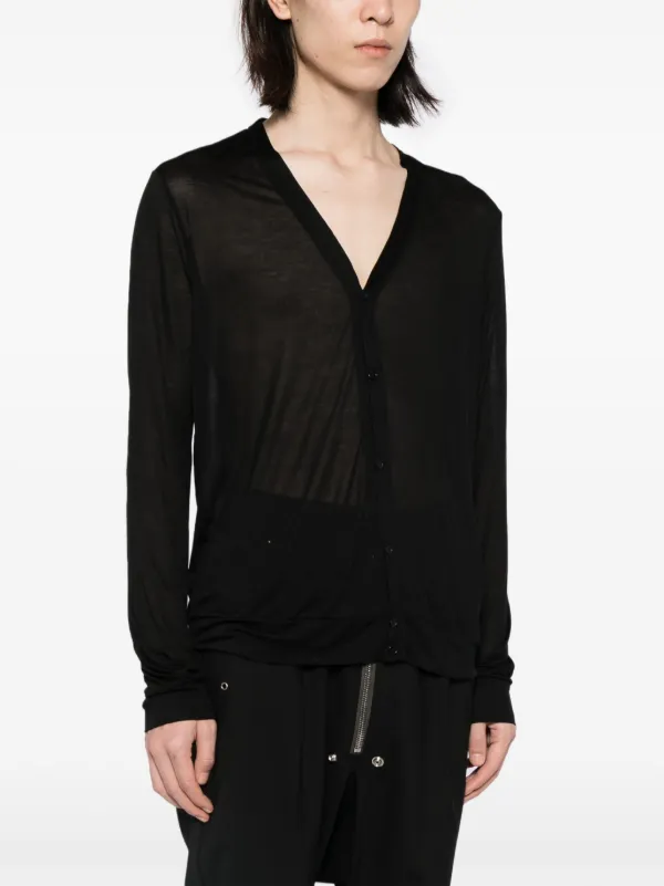 Private Stock The Nero semi-sheer Cardigan | Black | FARFETCH